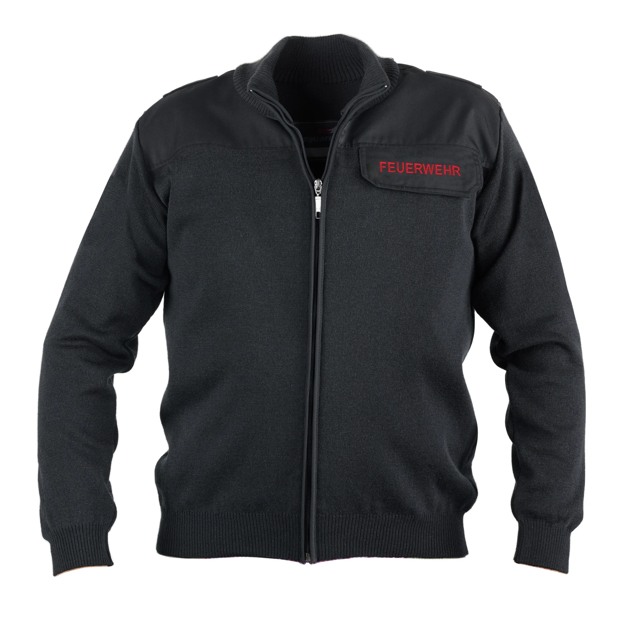 Buettner_Fire-Fashion_Kollektion_Nordrhein-Westfalen_Strickjacke_In_marineblau_mit_feuerwehrlogo