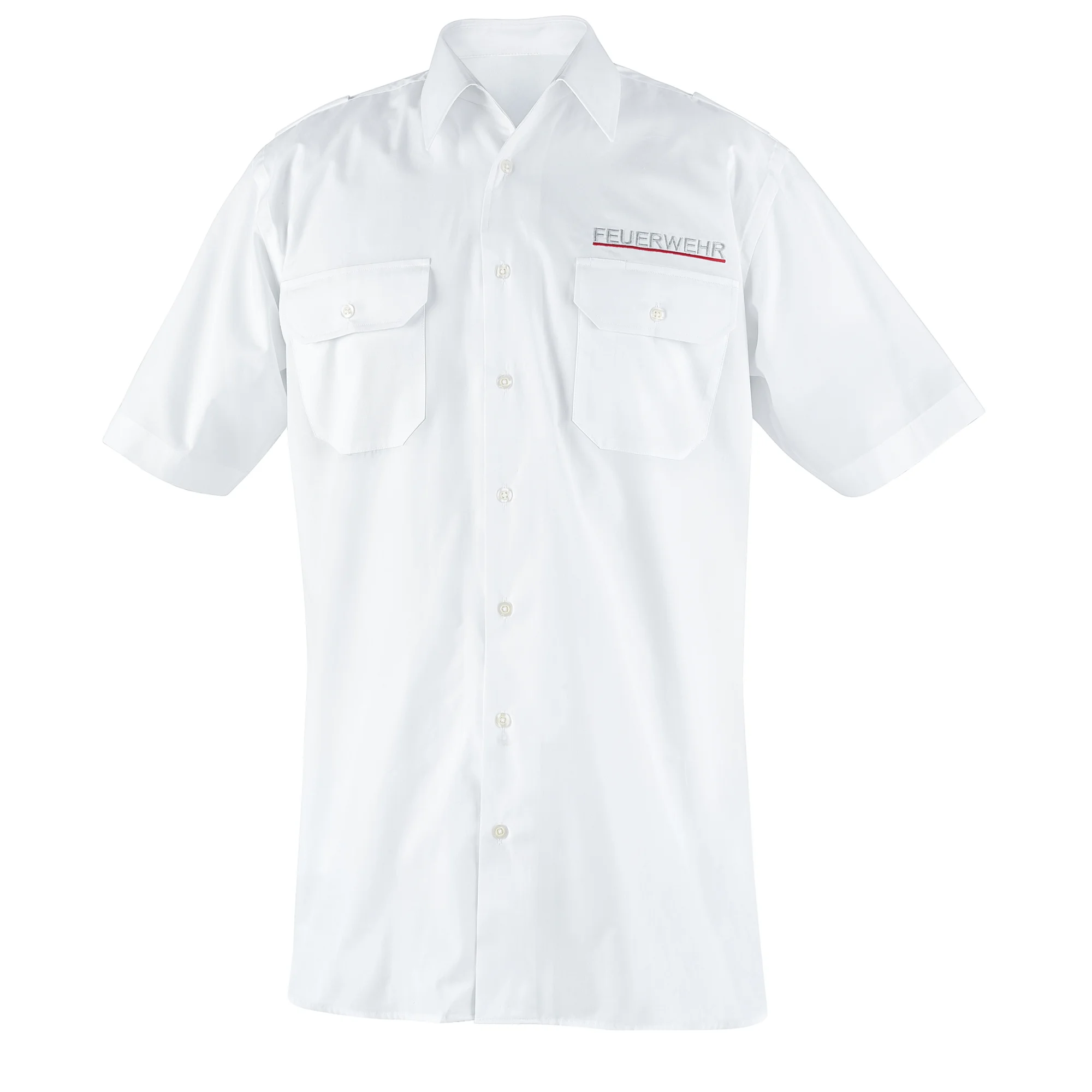 Buettner_Fire-Fashion_Kollektion_Sachsen_Diensthemd_kurzarm_weiss_mit_feuerwehrlogo
