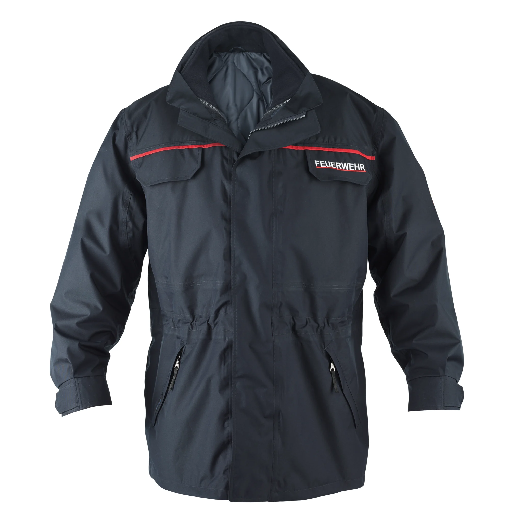 Buettner_Fire-fashion_Kollektion_Saarland_Wetterschutzjacke_schwarz_mit_feuerwehrlogo