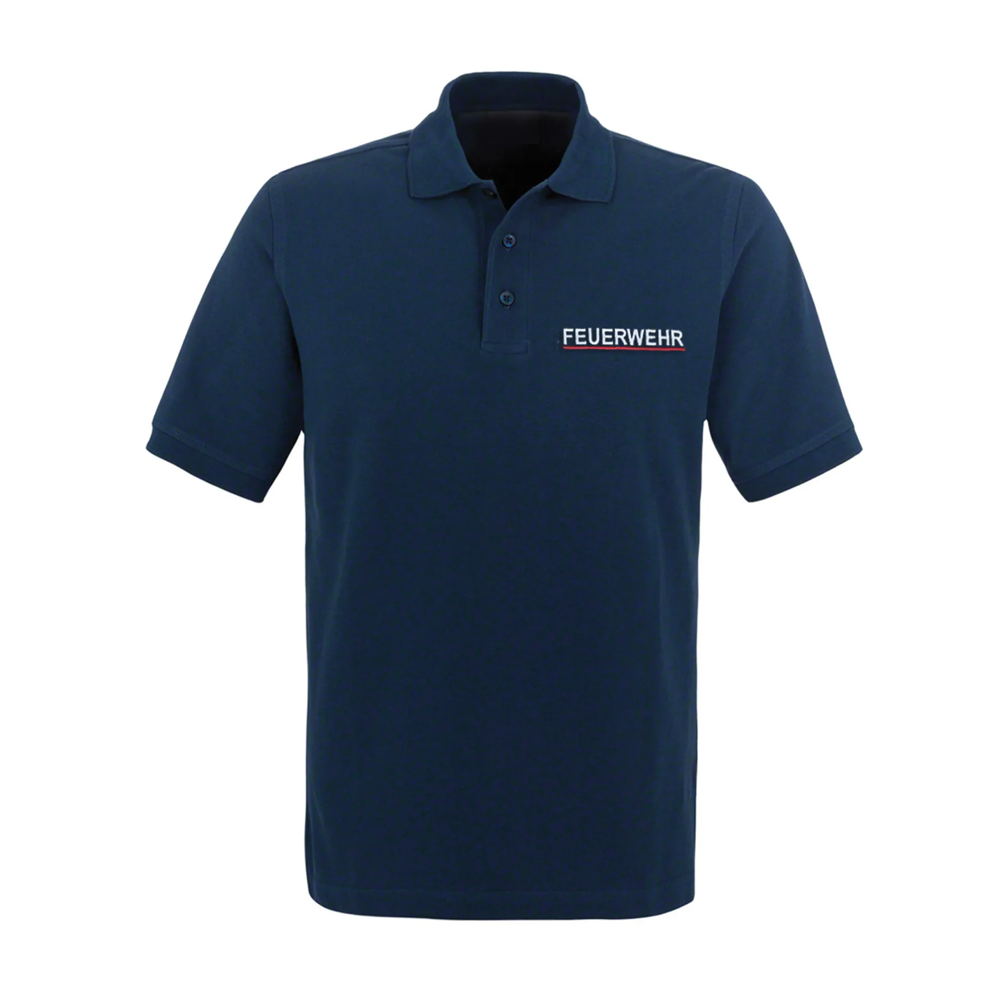 Buettner_Fire-Fashion_Kollektion_Hessen_Poloshirt_kurzarm_in_marineblau_mit_Feuerwehrlogo